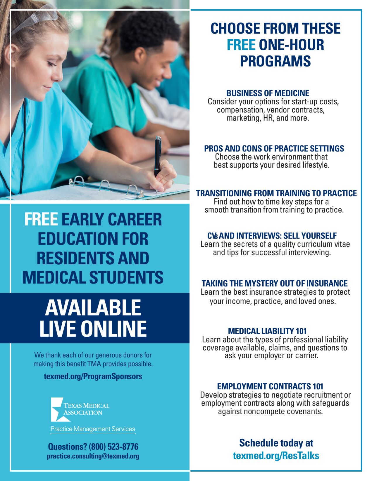 Residency Program Flyer